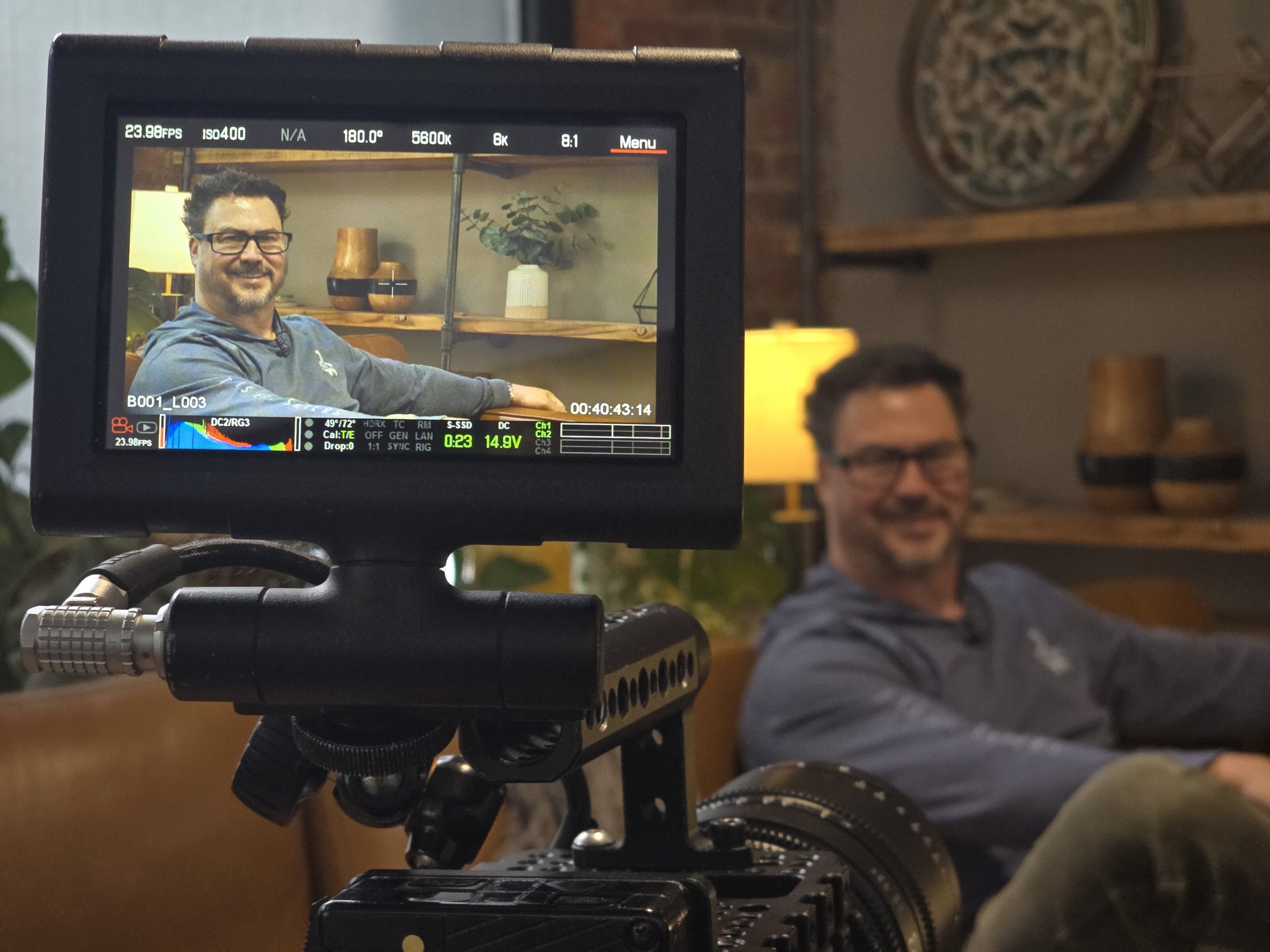 Jon on camera at Wild Gravity